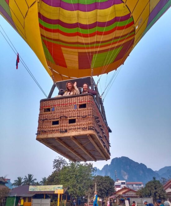 Balloon over Vang Vieng